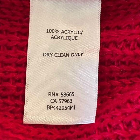 BP Red/Ivory Oversize Brushed Pullover Sweater - Picture 6 of 6